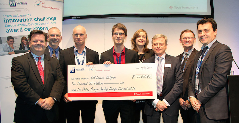 Mouser awards $10,000 prize to winners of TI's Innovation Challenge Europe 2014